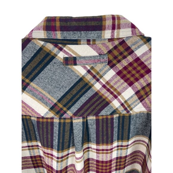 Legendary Whitetails Brown Red Flannel Plaid Long Sleeve Shirt Mens Size Large - Picture 6 of 9